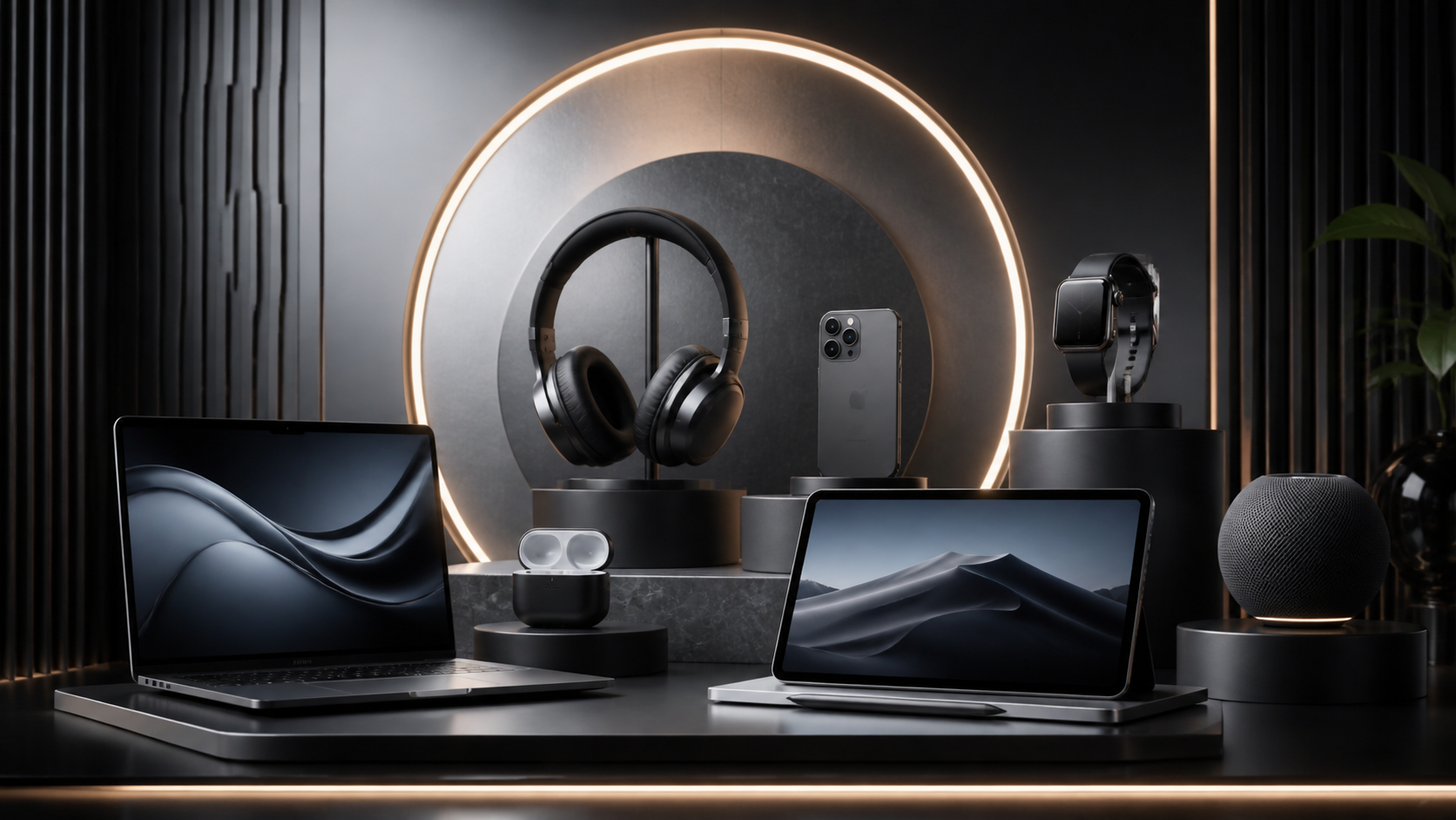 Best AI High Tech Gadget Display Sets Generator: Create Stunning High Tech Gadget Display Sets in Seconds visual example 1