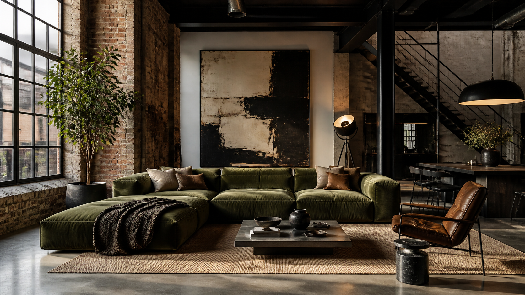 Best AI Industrial Loft Living Rooms Generator: Create Stunning Industrial Loft Living Rooms in Seconds example 2