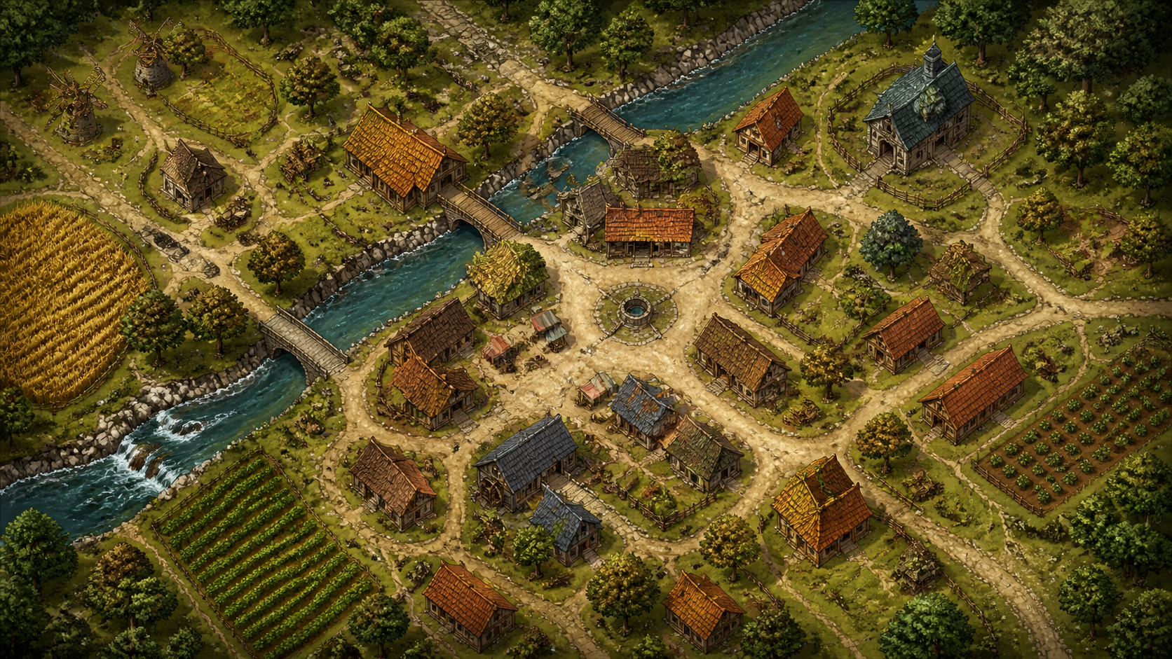 Best AI Medieval Village Map Art Generator: Create Stunning Medieval Village Map Art in Seconds example 1
