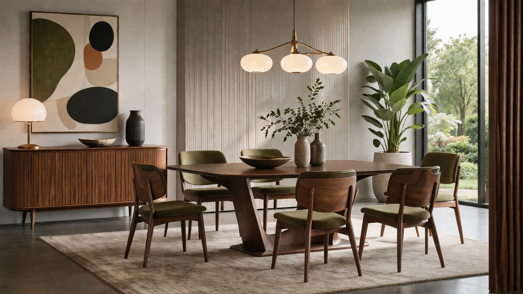 Best AI Mid Century Modern Dining Sets Generator: Create Stunning Mid Century Modern Dining Sets in Seconds example 1