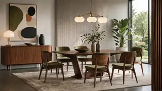 Best AI Mid Century Modern Dining Sets Generator: Create Stunning Mid Century Modern Dining Sets in Seconds example 1