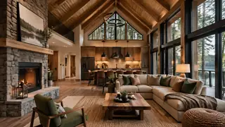 Best AI Modern Cabin Interior Ideas Generator: Create Stunning Modern Cabin Interior Ideas in Seconds example 1