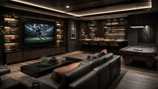 Best AI Modern Man Cave Designs Generator: Create Stunning Modern Man Cave Designs in Seconds example 1