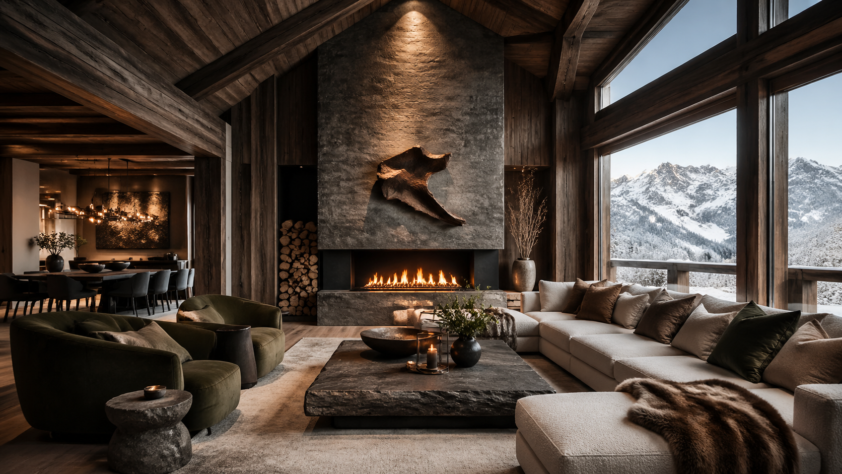 Best AI Mountain Chalet Interior Design Generator: Create Stunning Mountain Chalet Interior Design in Seconds example 2