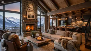 Best AI Mountain Chalet Interior Design Generator: Create Stunning Mountain Chalet Interior Design in Seconds example 1