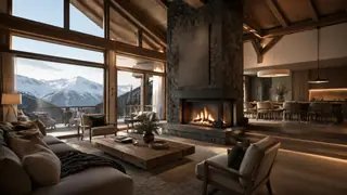 Best AI Mountain Chalet Interior Design Generator: Create Stunning Mountain Chalet Interior Design in Seconds example 3