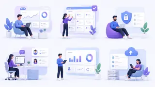 Best AI SaaS Feature Illustration Sets Generator: Create Stunning SaaS Feature Illustration Sets in Seconds example 1