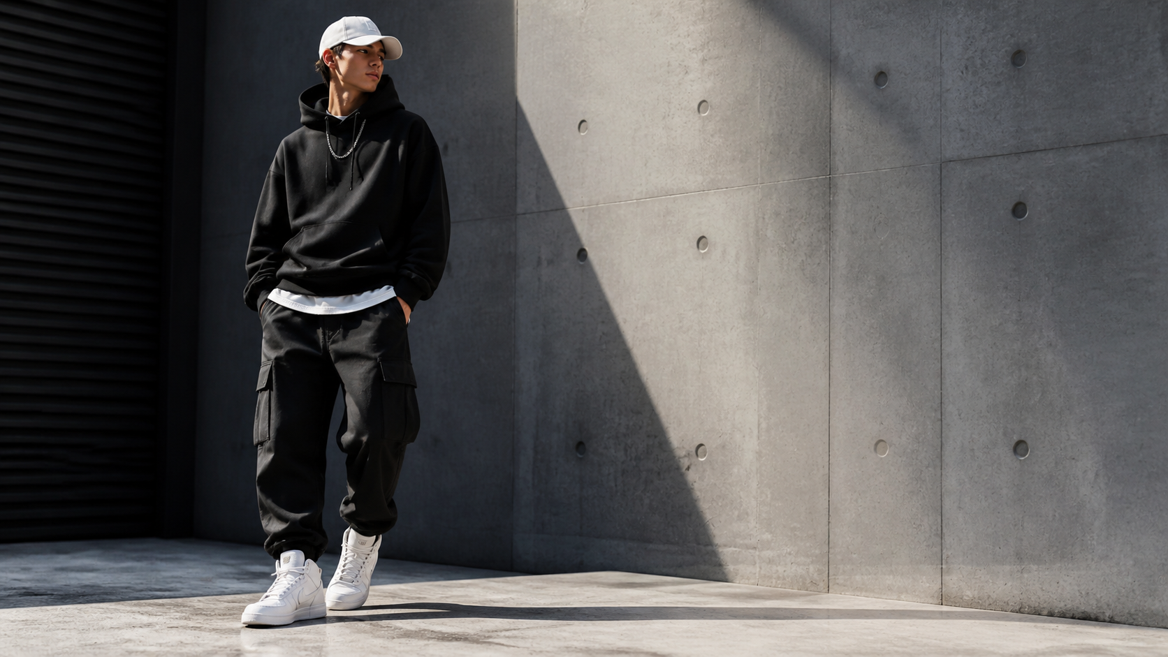 Best AI Streetwear Urban Model Backgrounds Generator: Create Stunning Streetwear Urban Model Backgrounds in Seconds visual example 1