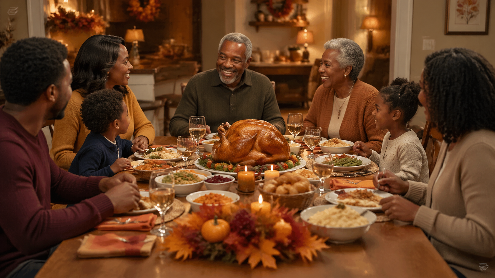 Best AI Thanksgiving Family Dinner Scenes Generator: Create Stunning Thanksgiving Family Dinner Scenes in Seconds example 1