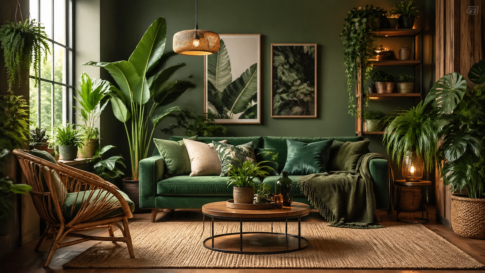 Best AI Urban Jungle Room Inspiration Generator: Create Stunning Urban Jungle Room Inspiration in Seconds example 1