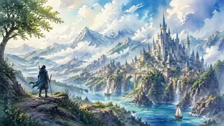 Best AI Watercolor Fantasy Landscapes Generator: Create Stunning Watercolor Fantasy Landscapes in Seconds example 1