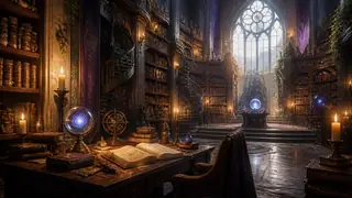 Best AI Wizard Library Interior Art Generator: Create Stunning Wizard Library Interior Art in Seconds example 1
