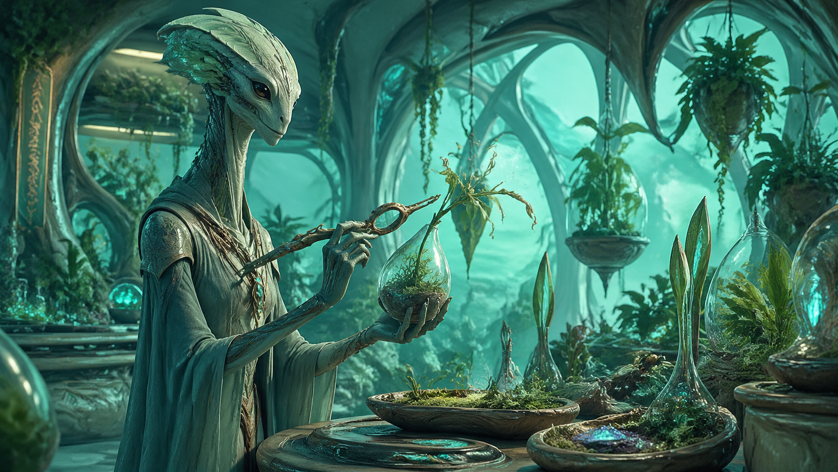 Intelligent alien botanist species