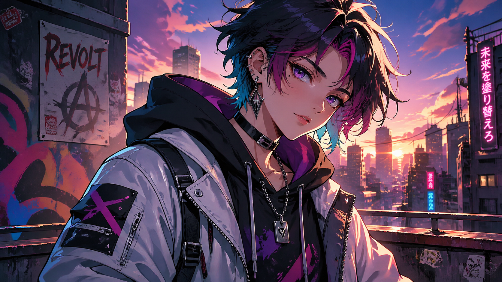 Original anime-inspired character portrait