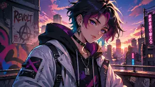 Original anime-inspired character portrait