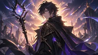 Anime-style fantasy mage portrait
