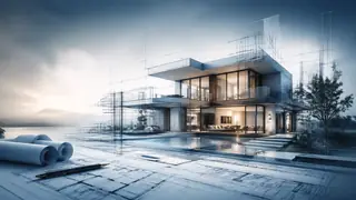 Architectural Blueprints (Artistic) AI image generation example 3