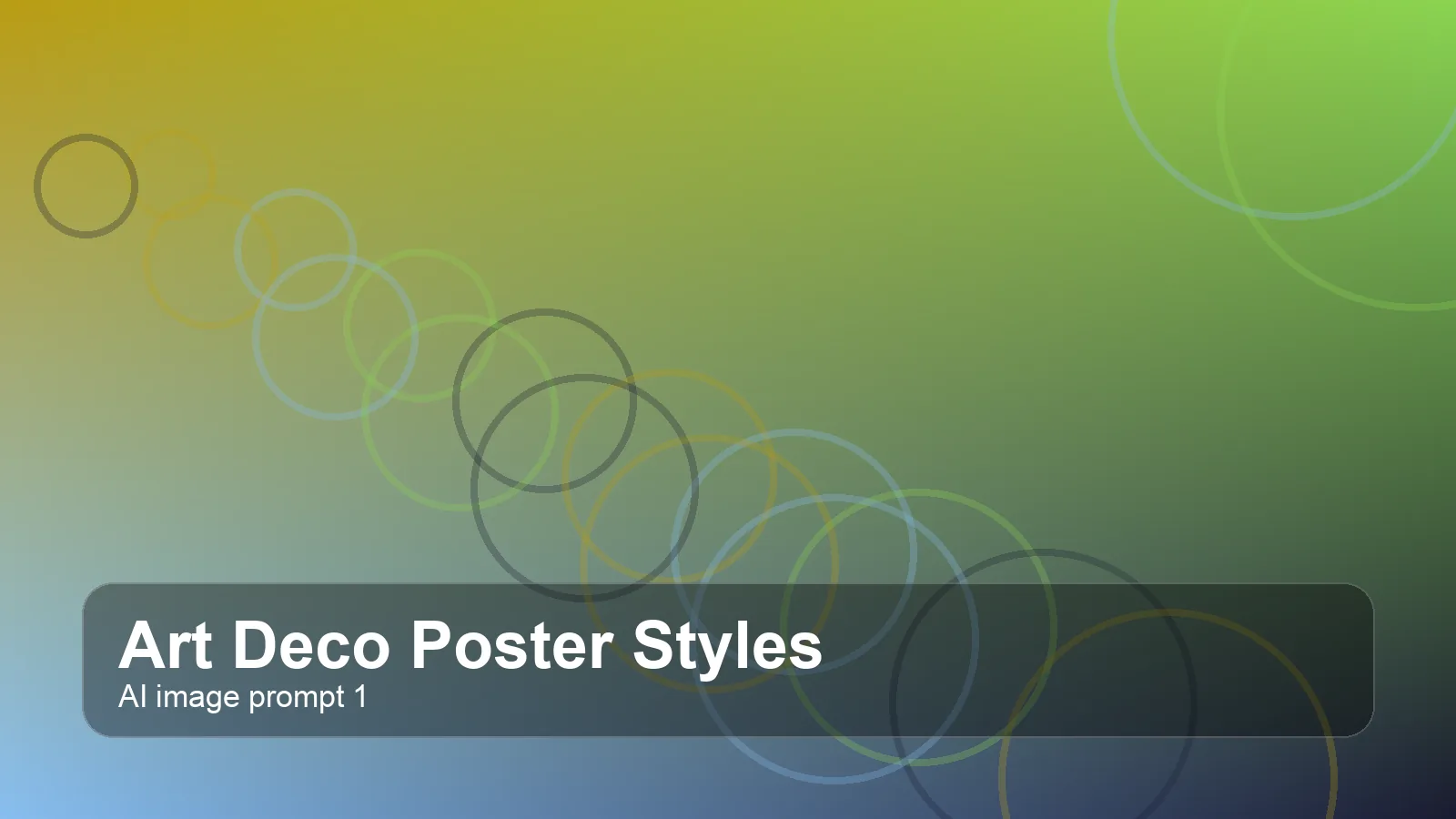 Create a cinematic art deco poster styles image