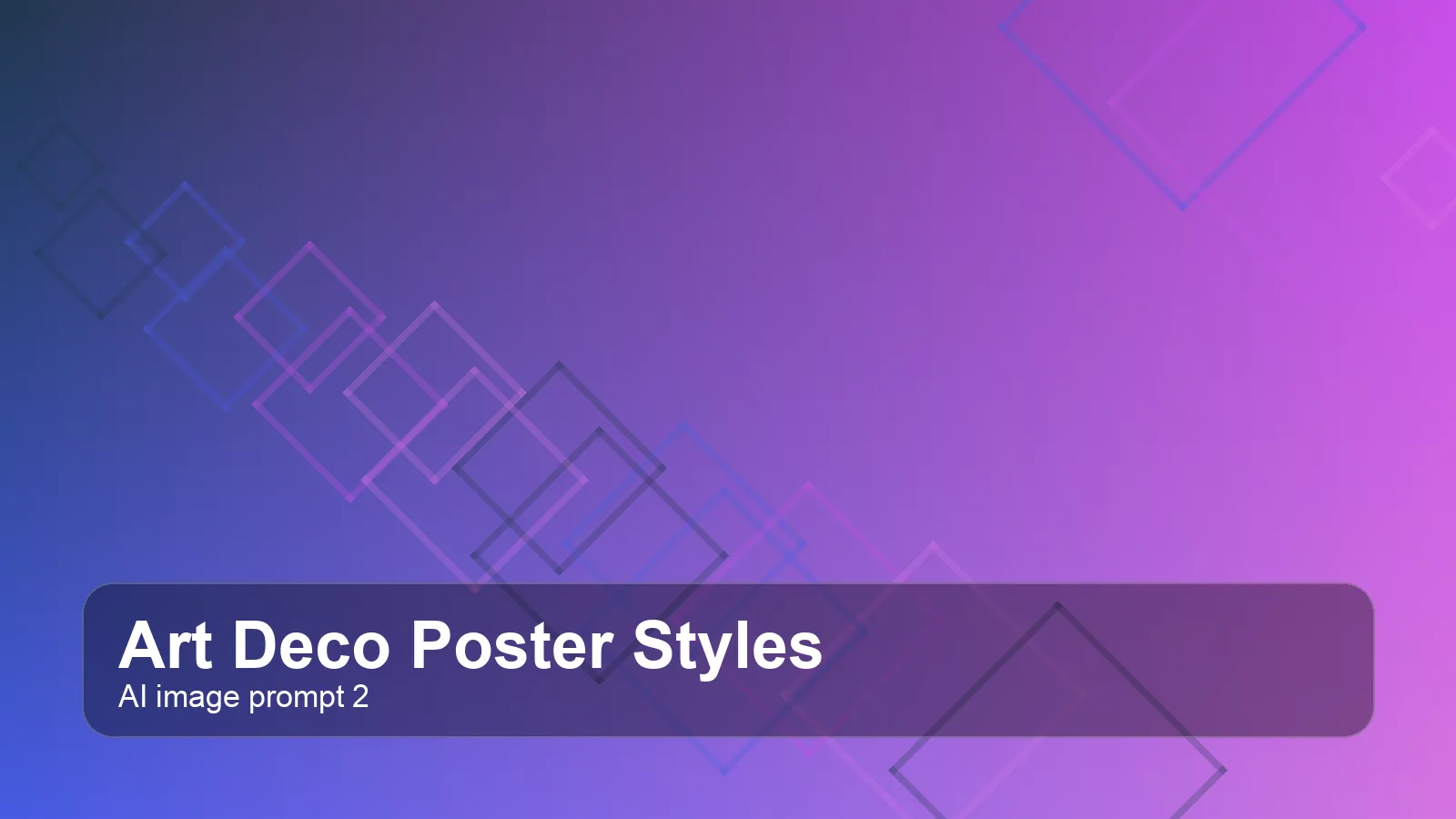 Create a premium editorial art deco poster styles visual