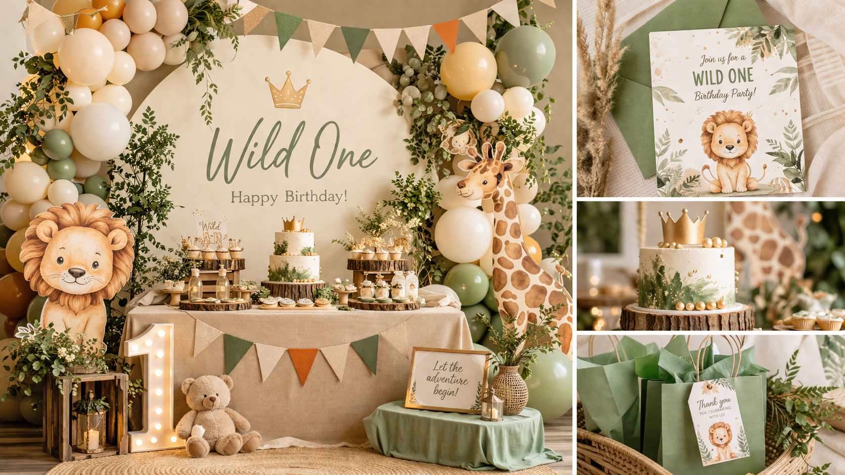 Cohesive birthday party visuals with decorations