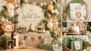 Cohesive birthday party visuals with decorations