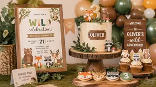 Close-up or alternate layout for cohesive birthday party visuals with decorations
