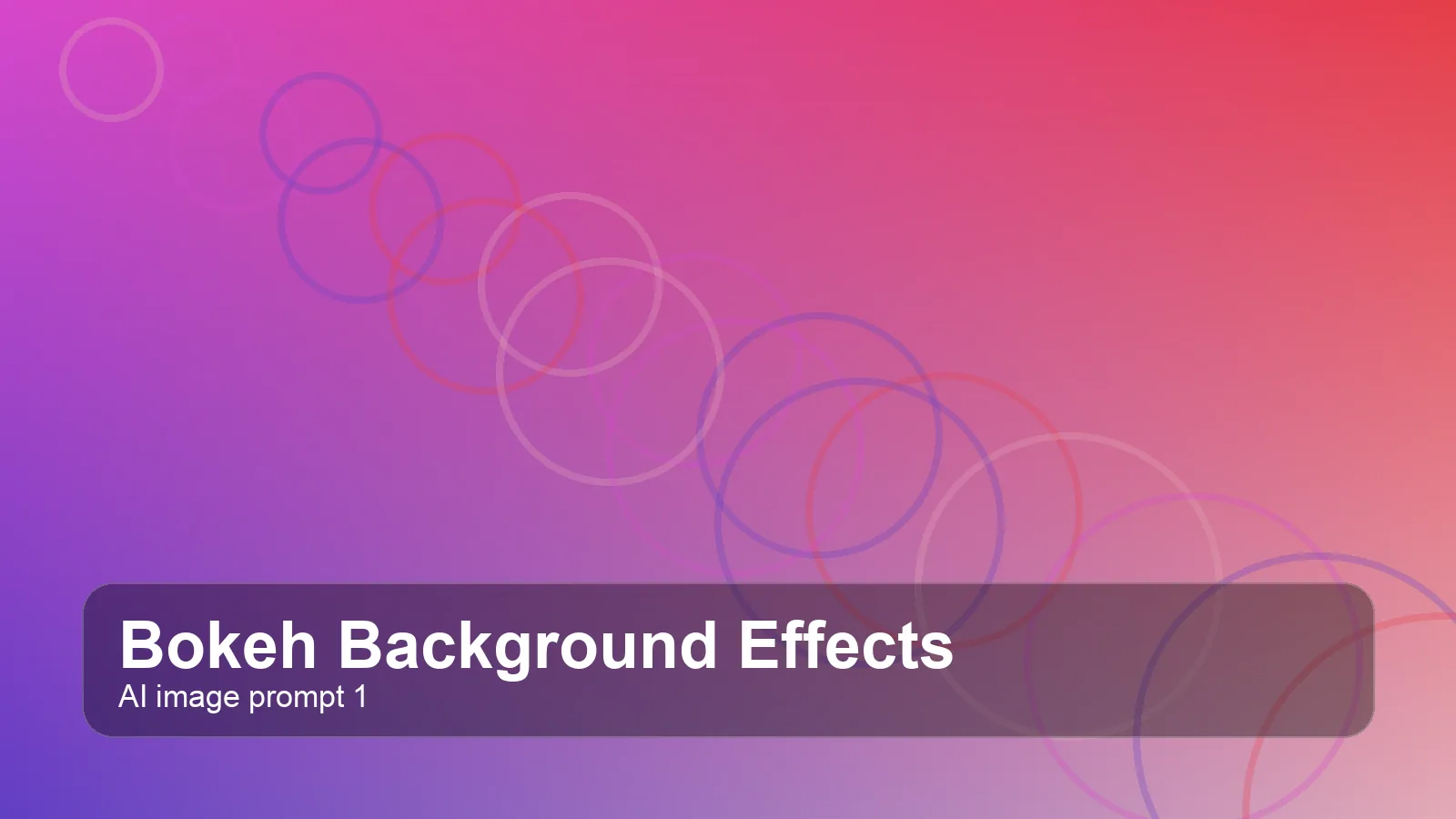 Create a cinematic bokeh background effects image