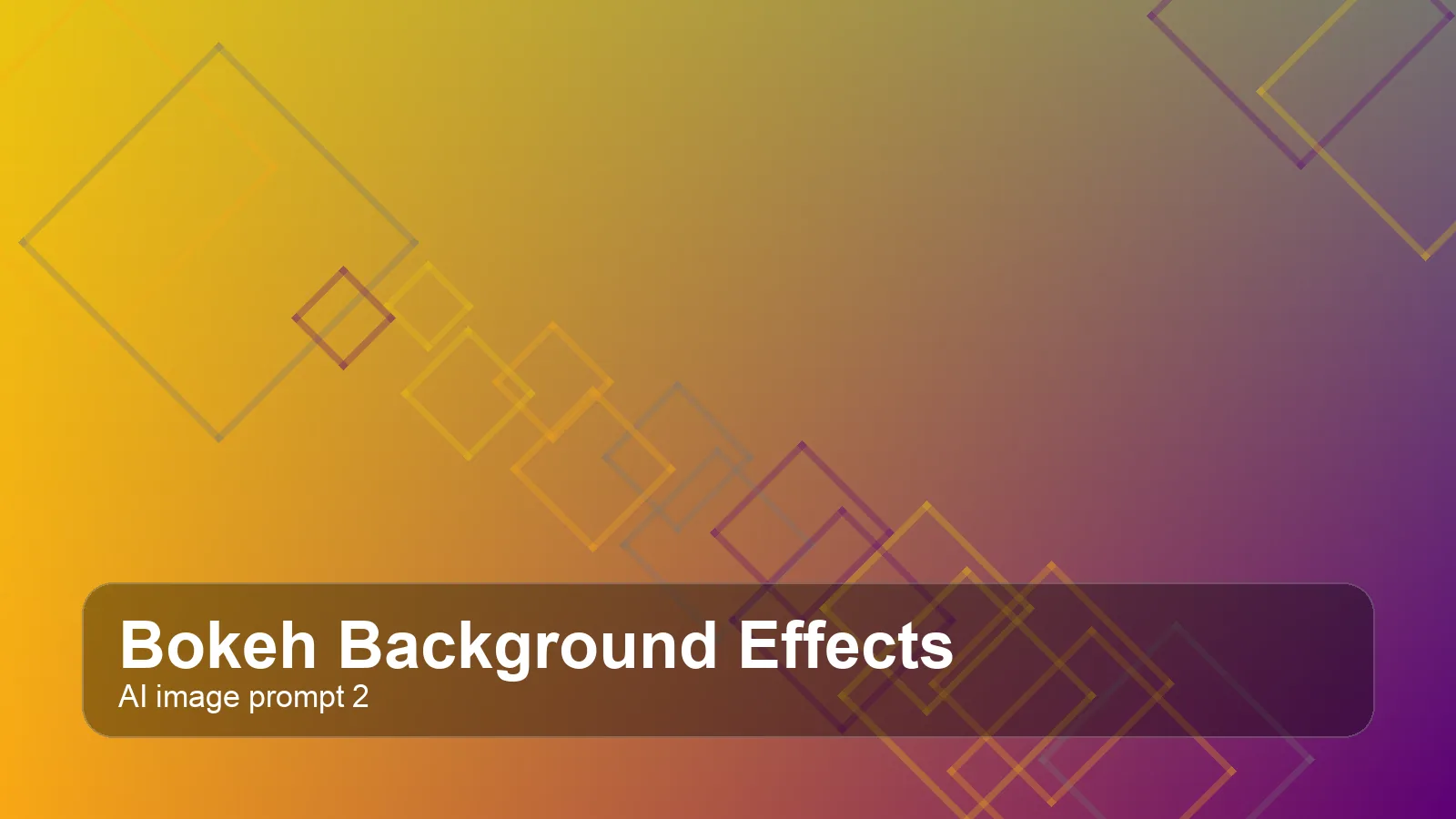 Create a premium editorial bokeh background effects visual