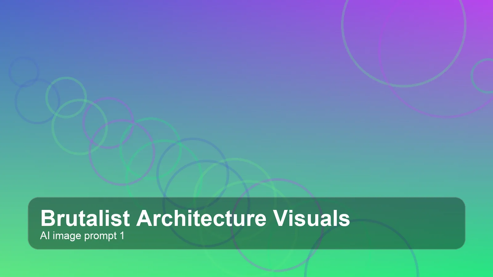 Create a cinematic brutalist architecture visuals image
