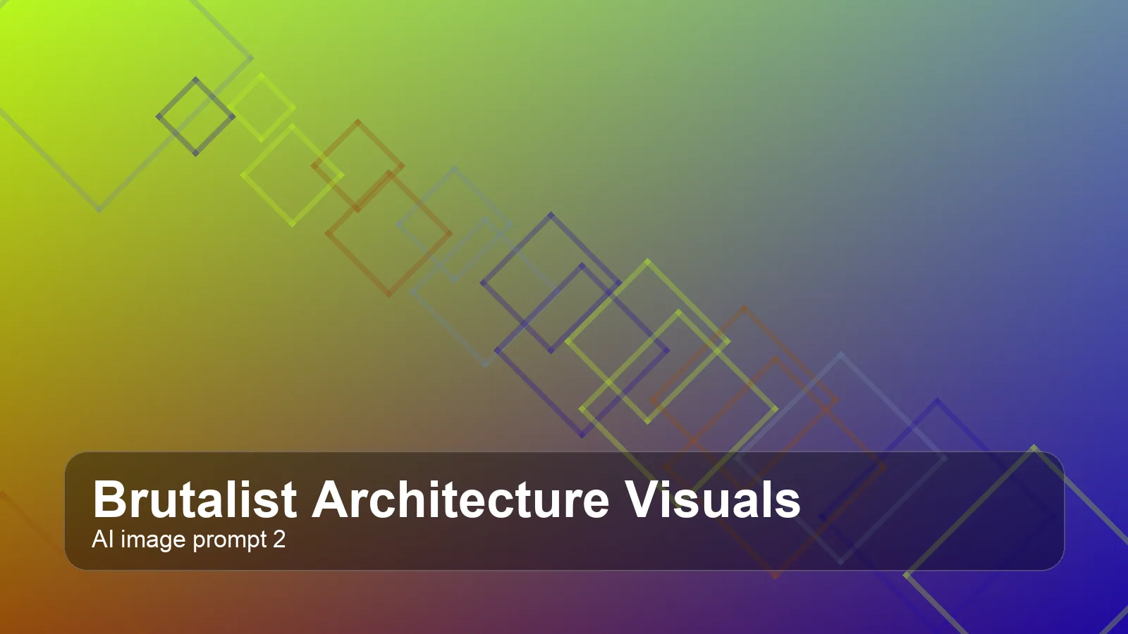 Create a premium editorial brutalist architecture visuals visual