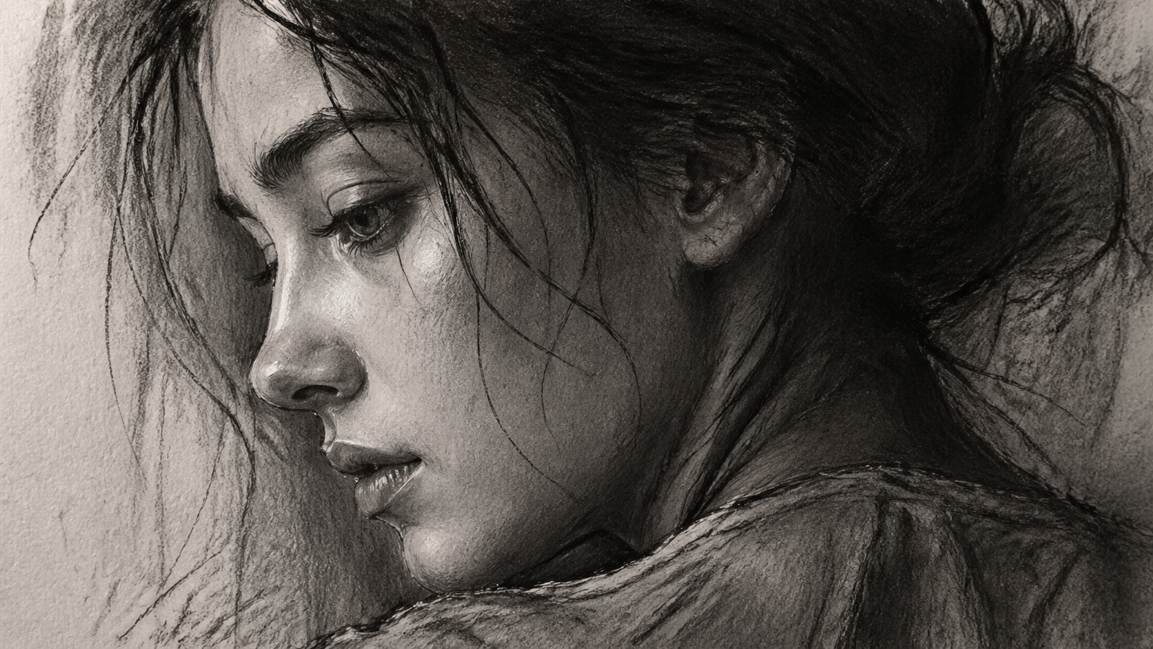 Charcoal Pencil Sketches AI image generation example 2