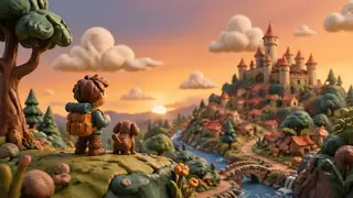 Claymation & Plasticine Style AI image generation example 3