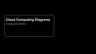 Cloud computing diagram-style visual with abstract cloud nodes