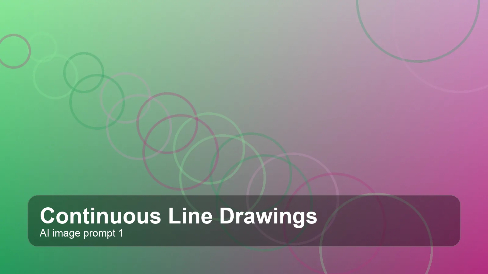Create a cinematic continuous line drawings image