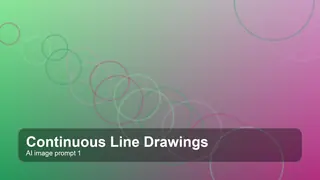 Create a cinematic continuous line drawings image