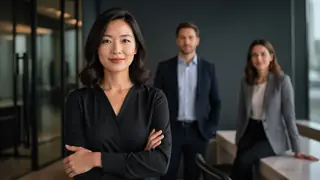 Premium editorial corporate team portraits image