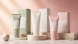 Create a clean skincare packaging mockup