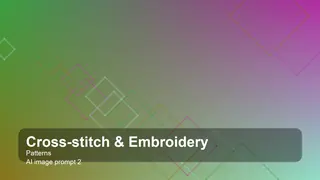 Create a premium editorial cross-stitch & embroidery patterns visual