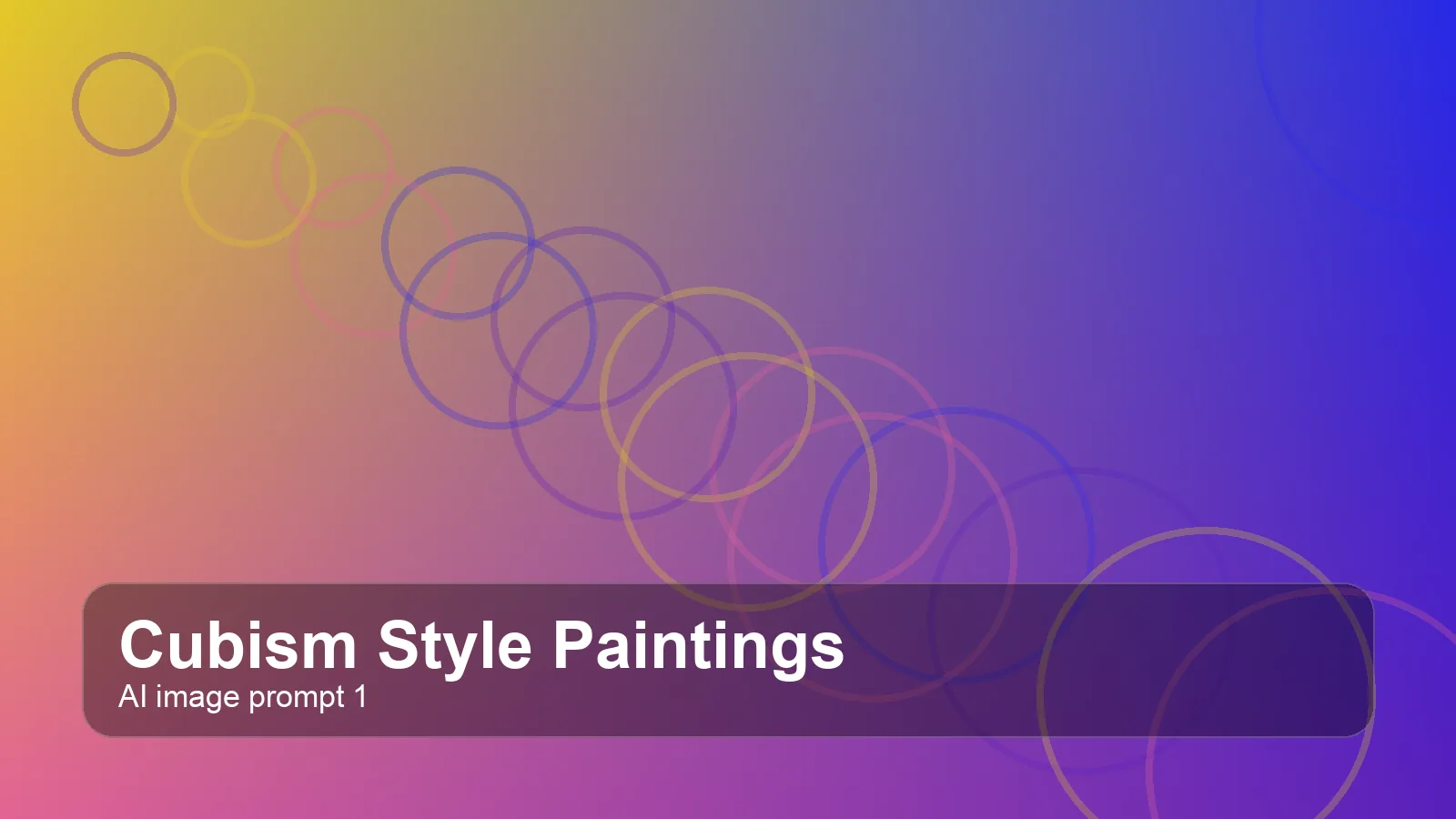 Create a cinematic cubism style paintings image