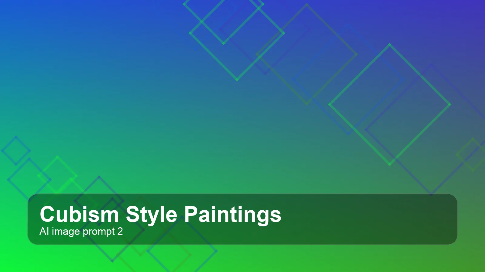 Create a premium editorial cubism style paintings visual