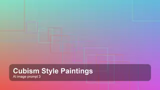 Create a gallery-quality cubism style paintings scene