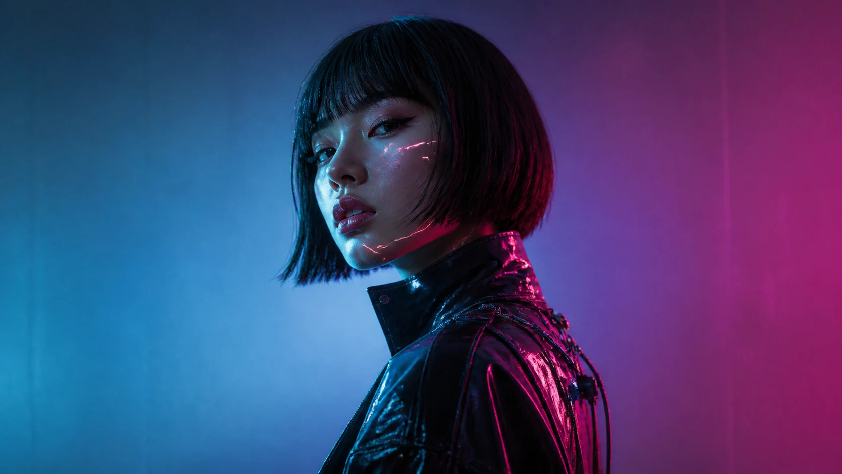 Cyberpunk NPC Portrait AI image prompt example 2