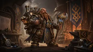 Fantasy dwarf artificer character concept