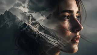 Double Exposure Portraits AI image generation example 2