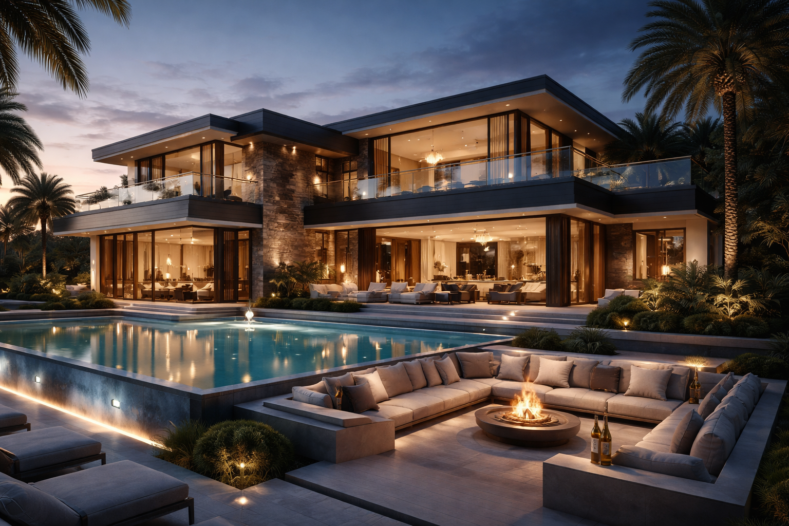 Second variation of dream house concept art with architectural mood