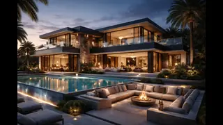 Second variation of dream house concept art with architectural mood