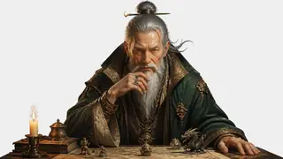 Dungeon Master NPC Token AI image prompt example 2