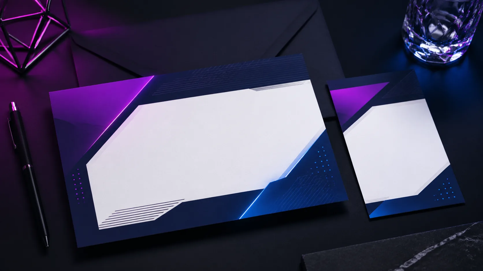 Create a modern conference invitation mockup