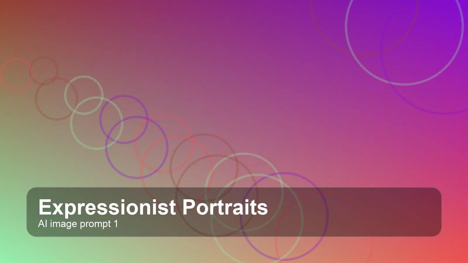 Create a cinematic expressionist portraits image