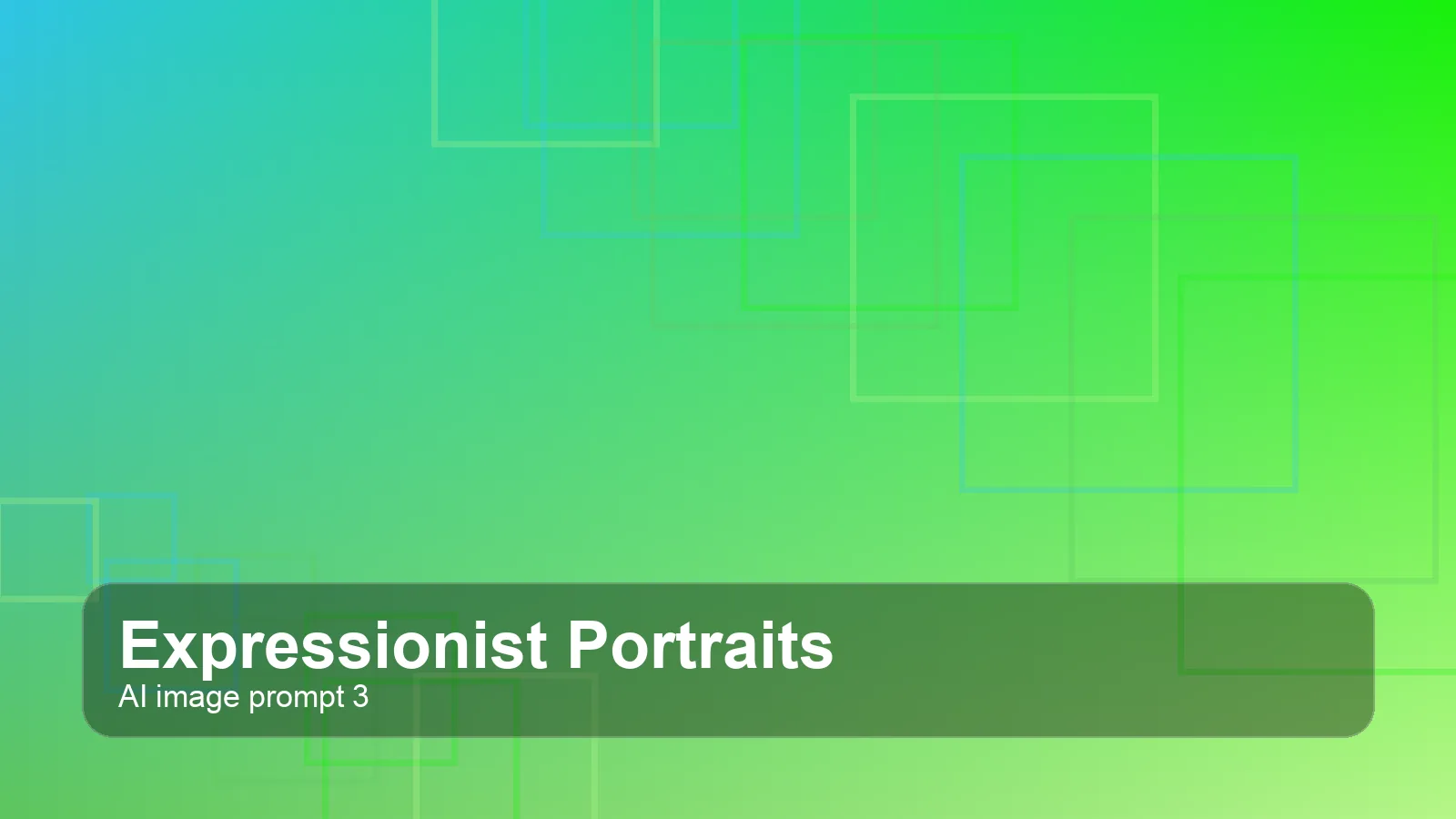 Create a gallery-quality expressionist portraits scene